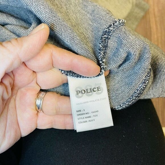 883 Police Milano Tide Hooded Sweatshirt Navy Men's Hoodies Size 6 - Picture 14 of 14